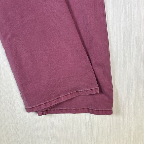 We The Free Women's Pants Sz 30 Red Maroon Bootcut Jeans Front V Side Zip Y2K - Picture 4 of 13